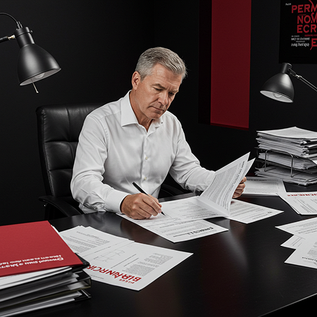 Expert reviewing documents